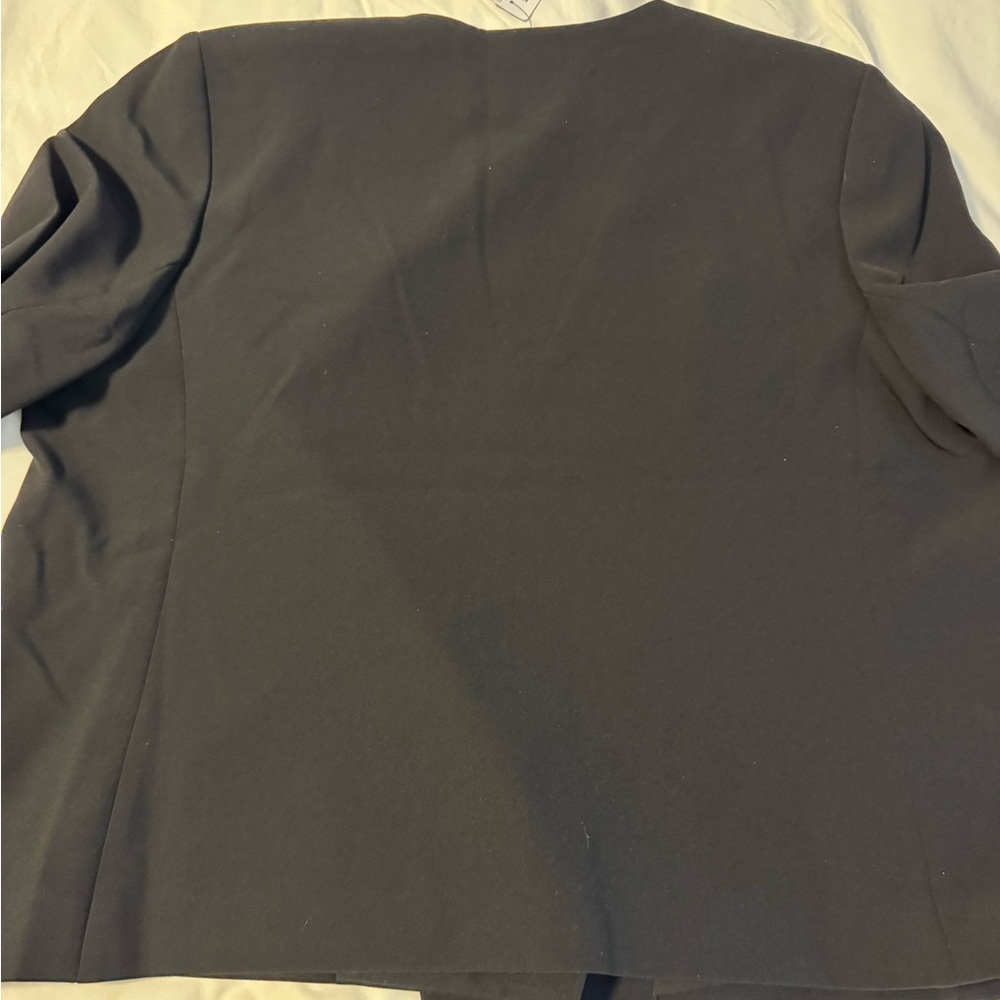 Express Studio Stretch Twill Collarless Asymmetri… - image 5